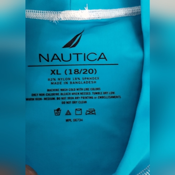 Nautica Sports Wear Sailing Heriatage Rash Guard Swim Surf Shirt Back Size XL - Picture 4 of 13